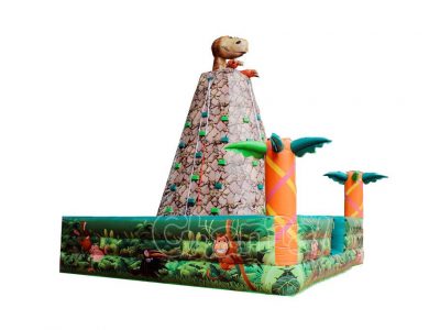 muro de escalada inflable dinosaurio